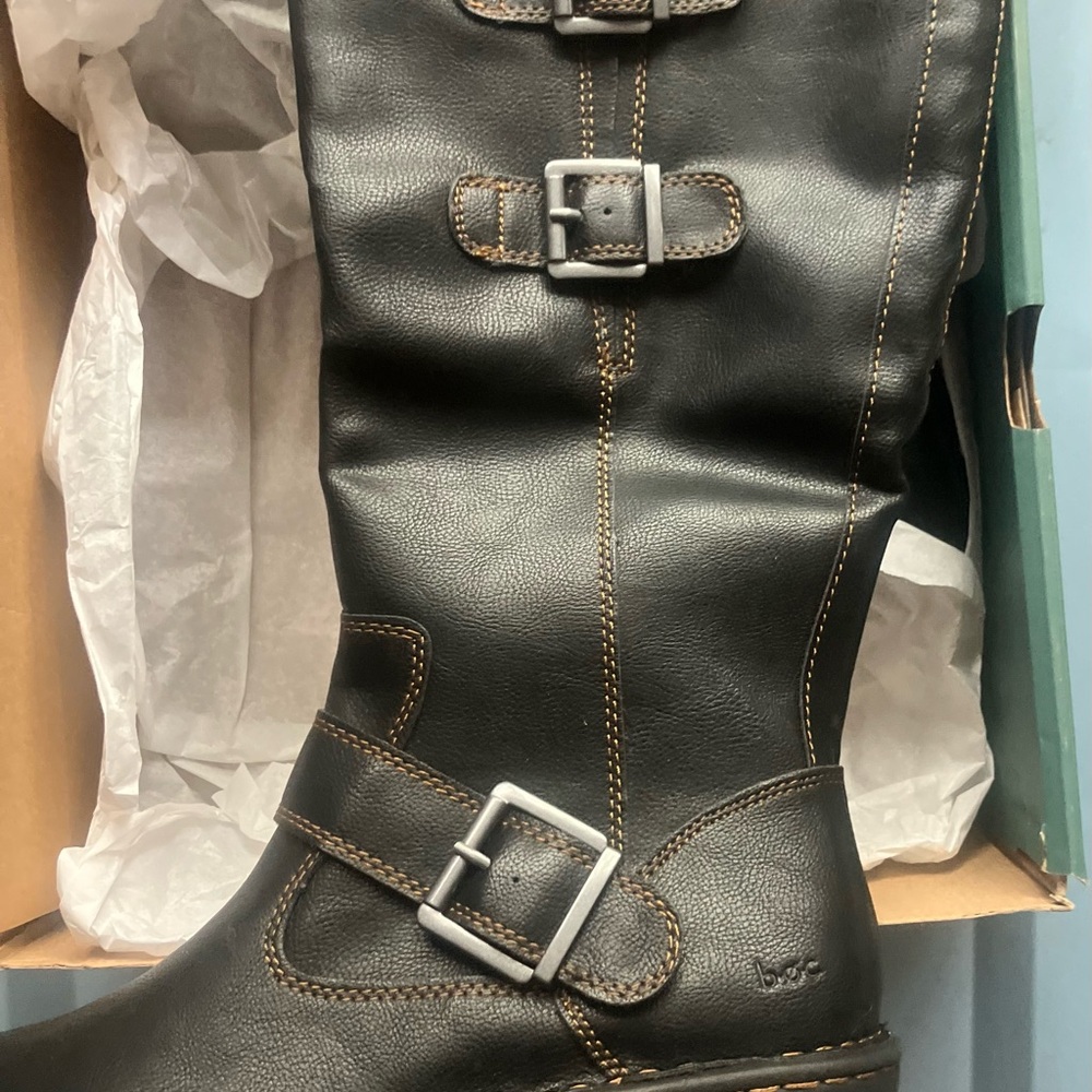 New BOC Virginia boots.  Black.  Size 8 Wide Calf.  New in box.